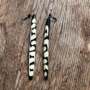 African zebra earrings